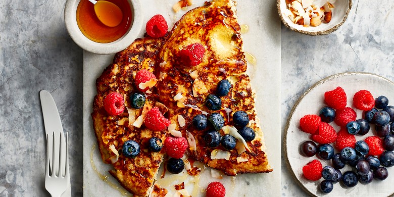 Ontbijtomelet met tofu, noten en honing