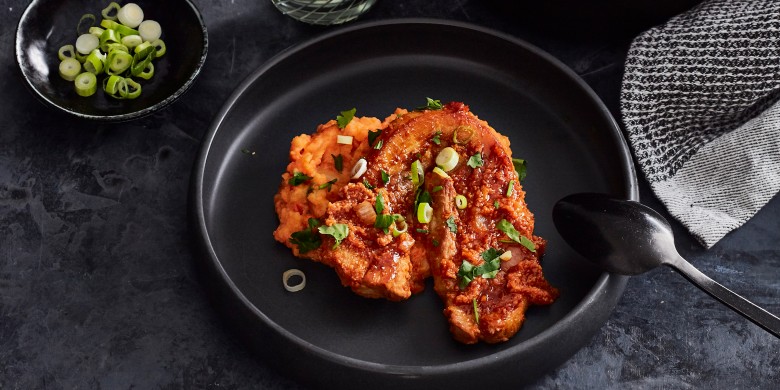 Indische stoof  met paprika-sambalpuree 