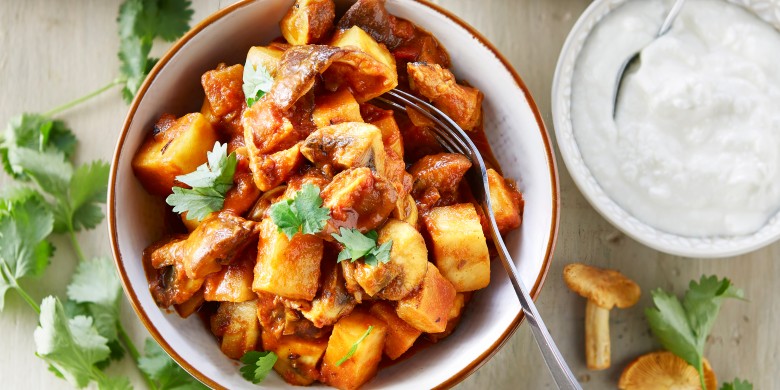 Paddenstoelencurry met knolselderij