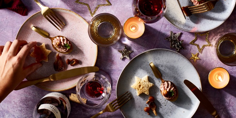 Amuse van paté met port en paddenstoelen