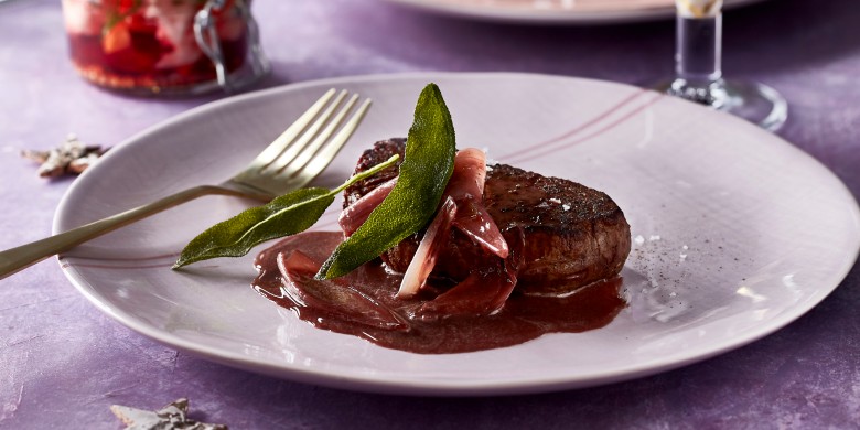 Biefstuk met sjalotten-wijnsaus
