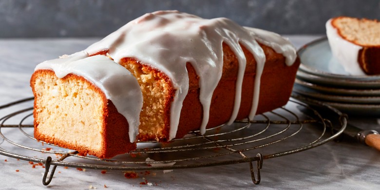 Boerencake met citroenglazuur