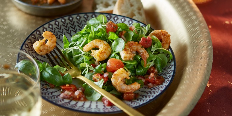 Garnalen met rode pesto