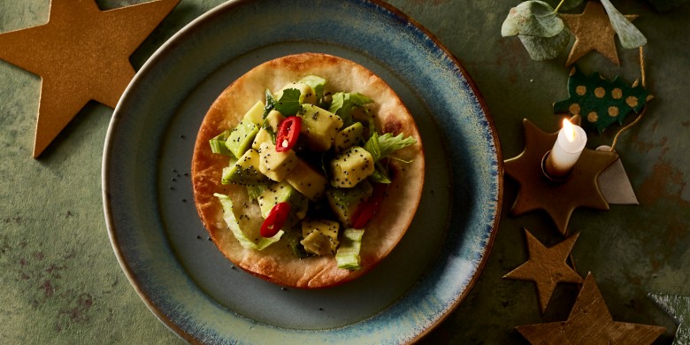 Tartine met avocado en maanzaad
