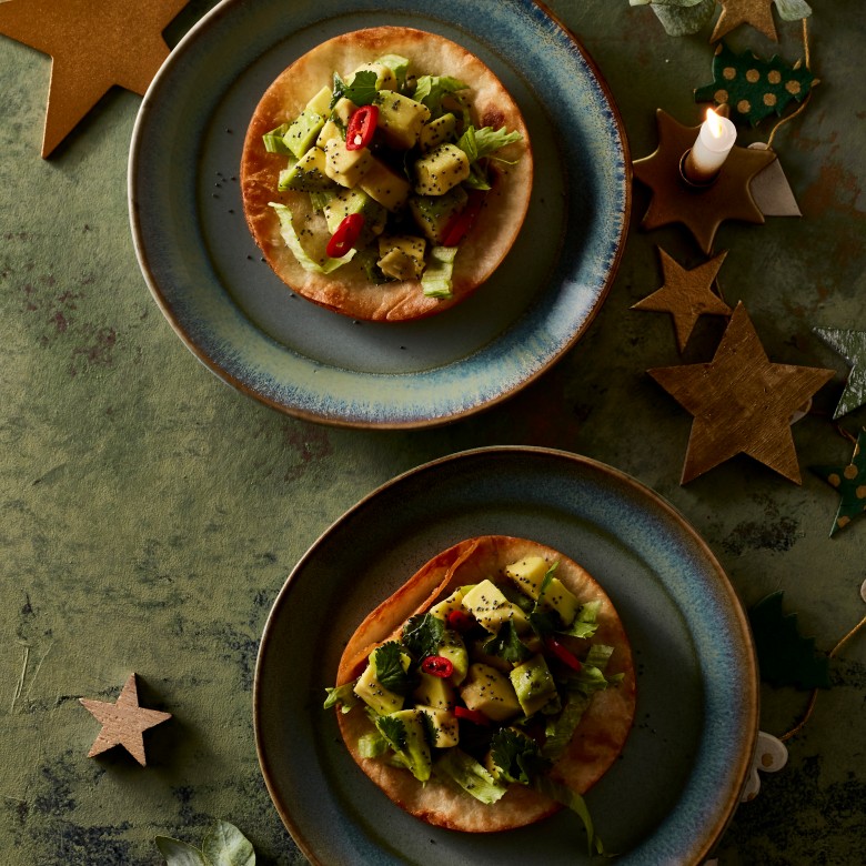 Tartine met avocado en maanzaad