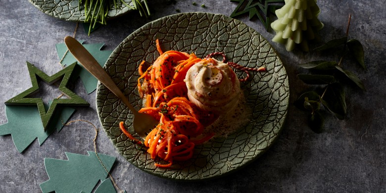 Rosette van kip en gerookte zalm