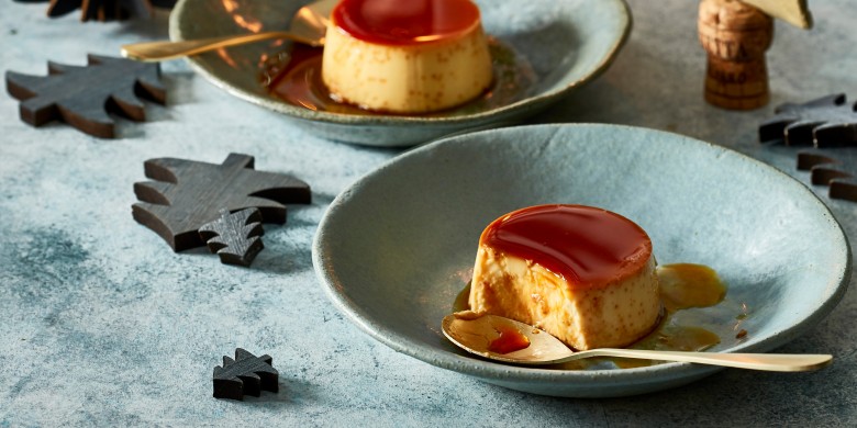 Crème karamel met rozemarijn en zeezout