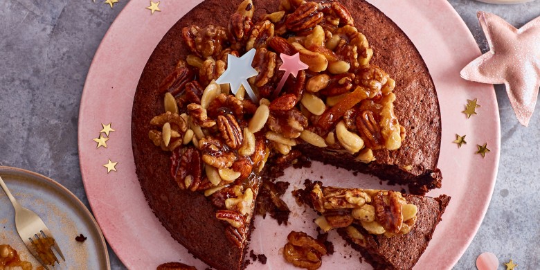 Notentaart met sinaasappel