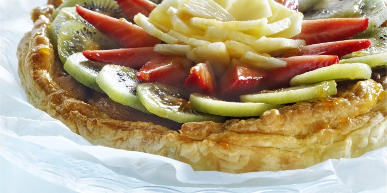 Frangipanetaart met fruit