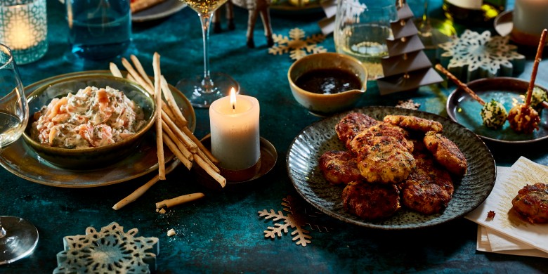 Kabeljauwkoekjes met limoensaus