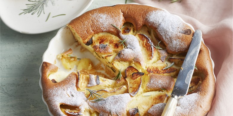 Knoflook-appelclafoutis