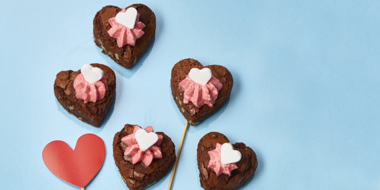 Brownies met frambozencrème