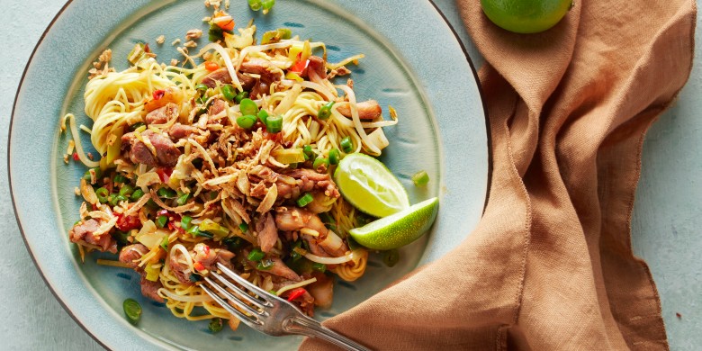 Exotische wokschotel met kip 