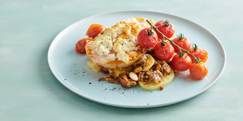 Mediterrane ovenschotel met gehakt en pompoen
