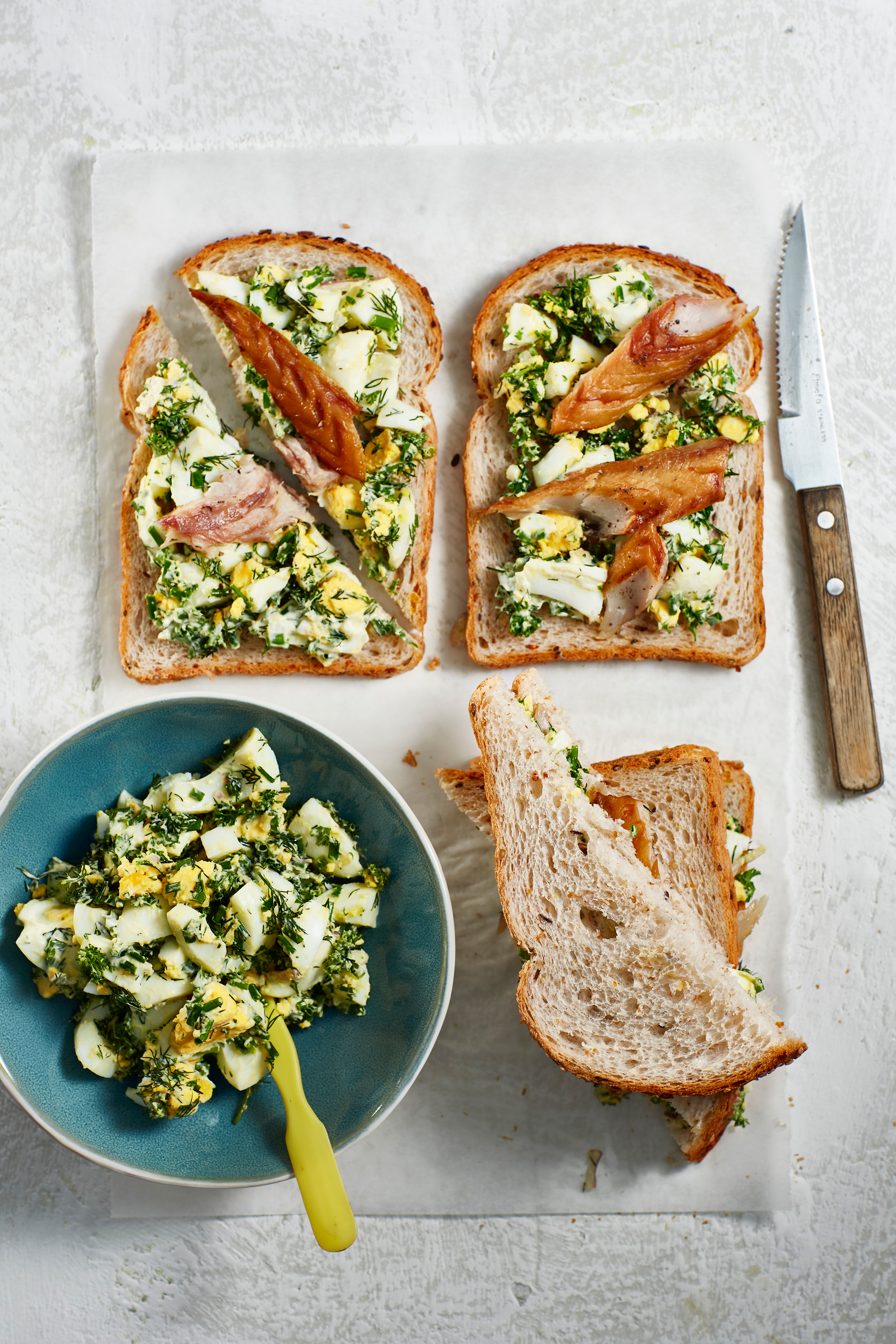 Eiersalade met makreel