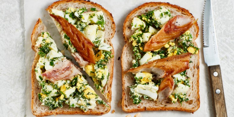 Eiersalade met makreel