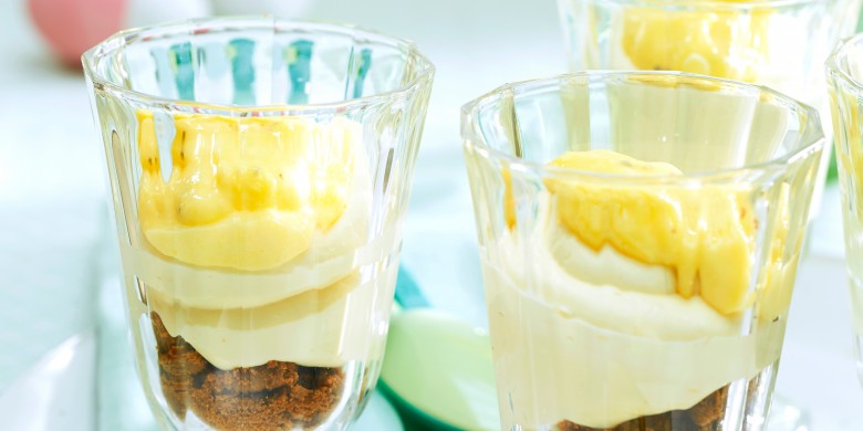 Citroen-cheesecakeglaasjes met tijm