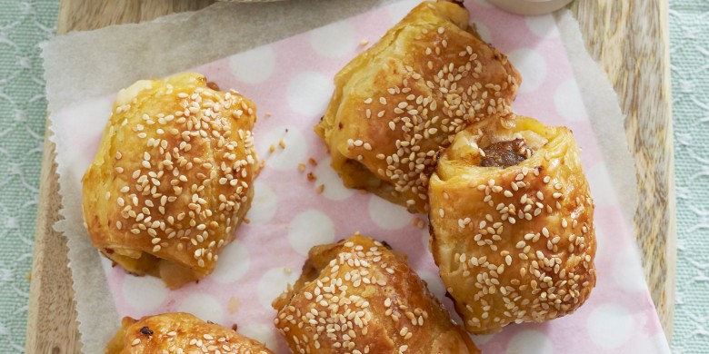 Venkel-worstenbroodjes met appelcompote