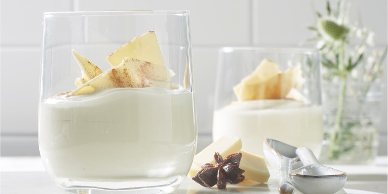 Wittechocolade-anijsmousse
