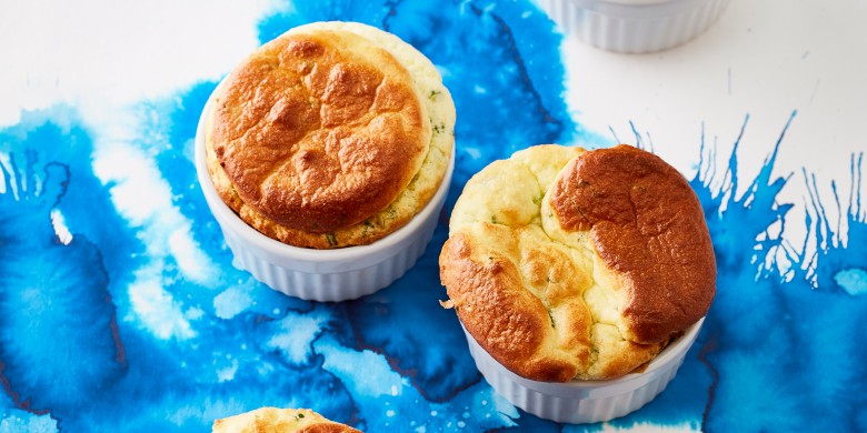 Kruidensoufflé met geitenkaas