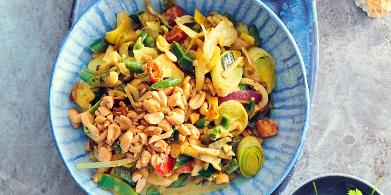 Groentecurry met naanbrood