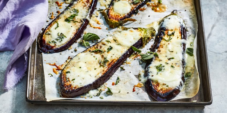 Gegratineerde aubergine