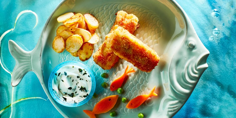 Homemade vissticks met zeemeermin-mayo