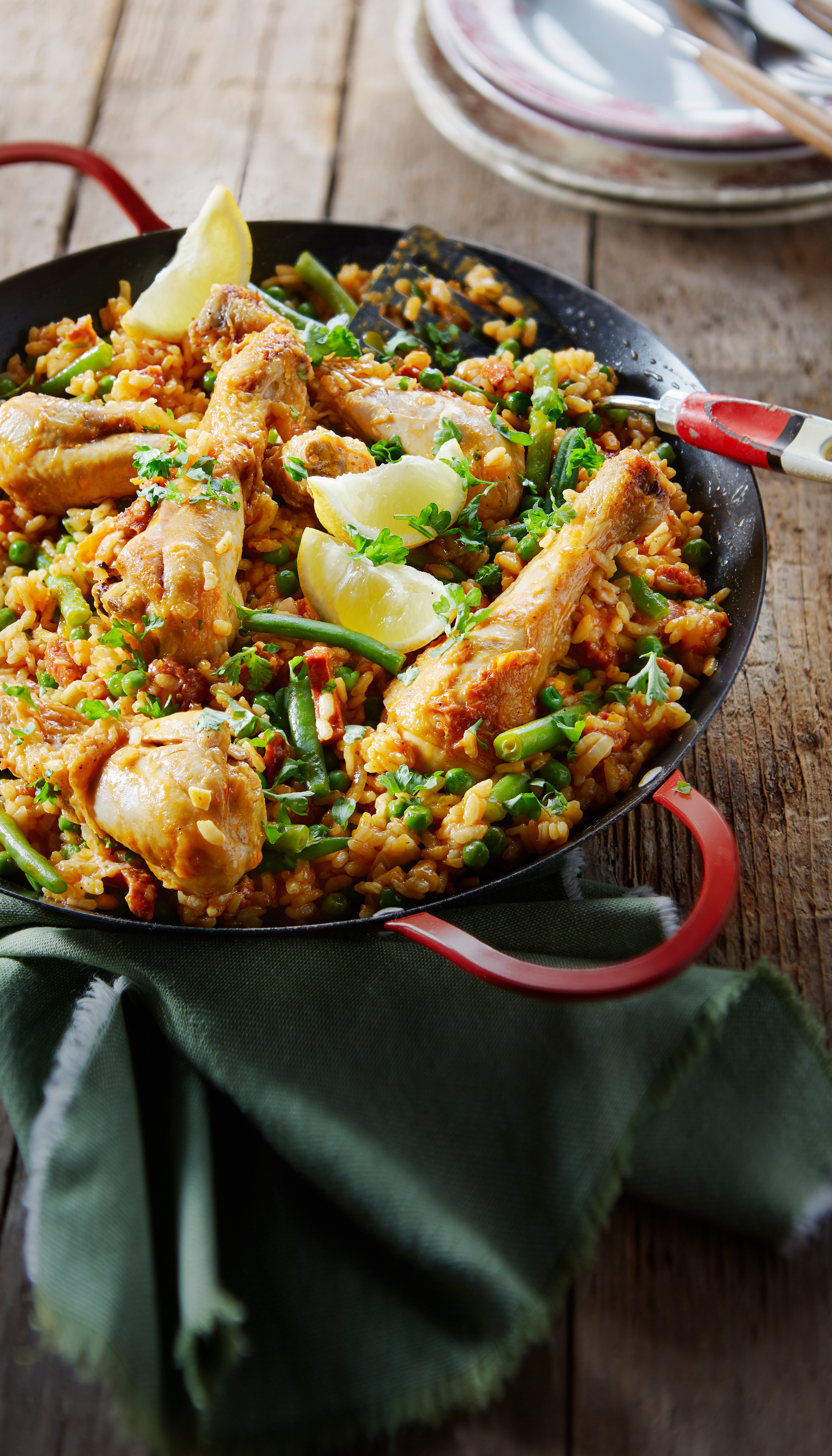 Valenciaanse paella met kip