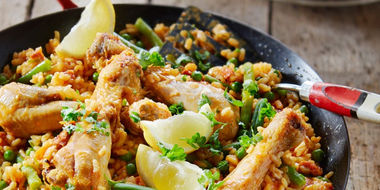 Valenciaanse paella met kip