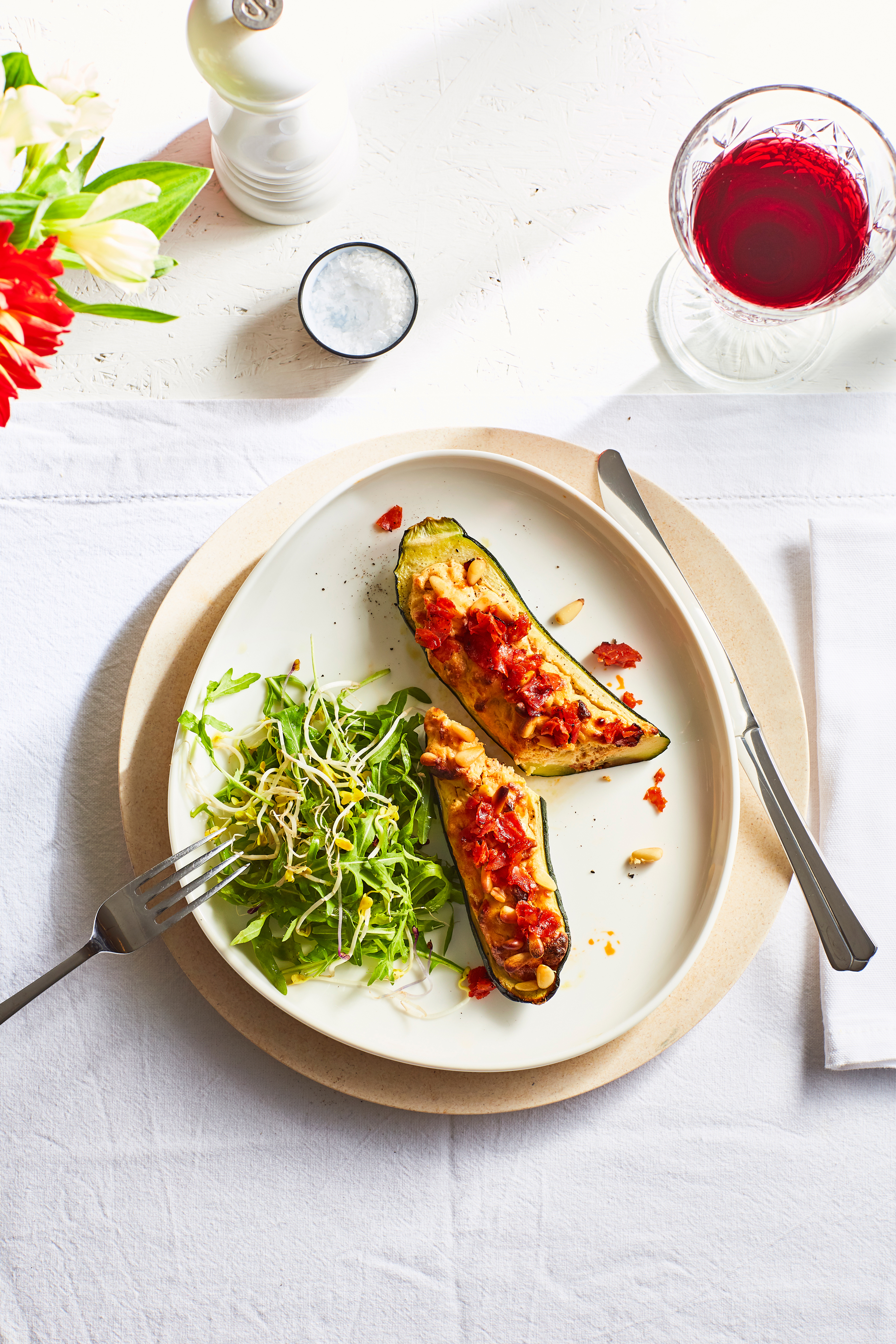 Courgette met ricotta-soufflé