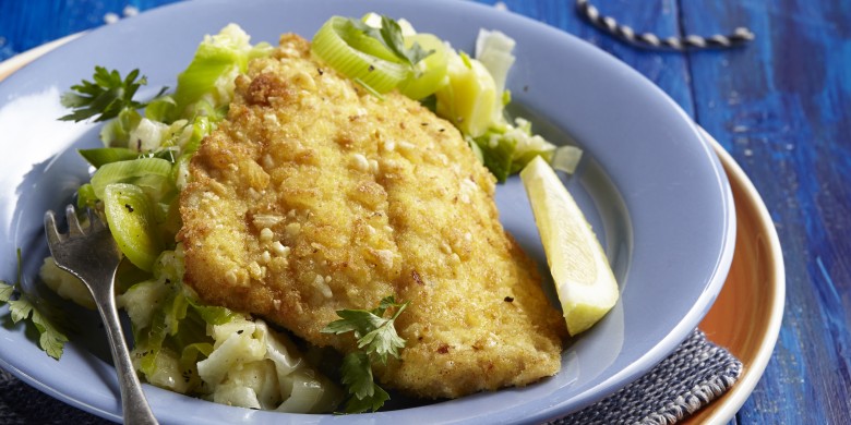 Gebakken schol met preistamppot