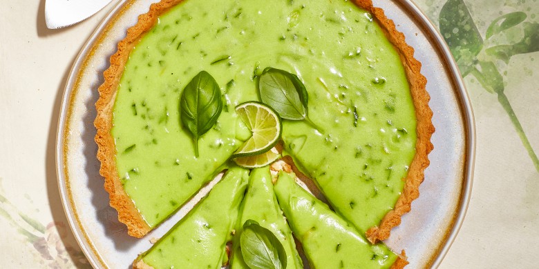 Basilicum-limoentaart