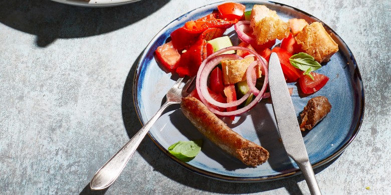 Panzanella met worstjes
