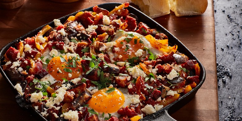 Shakshuka uit de oven met chorizo