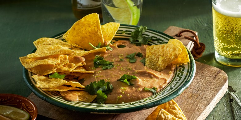 Wittebonendip met tacokruiden
