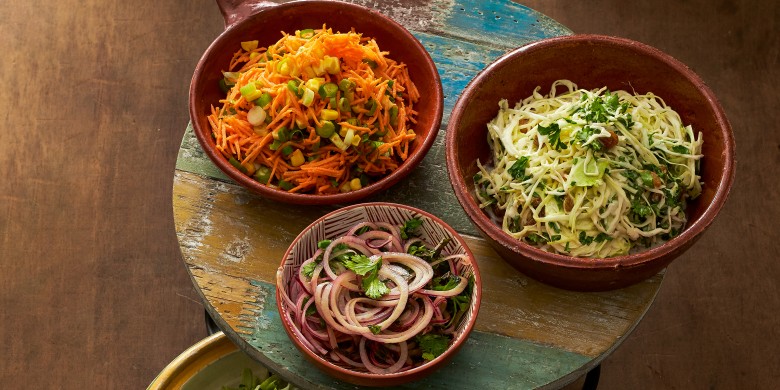 Wortelsalade met mais en bosui