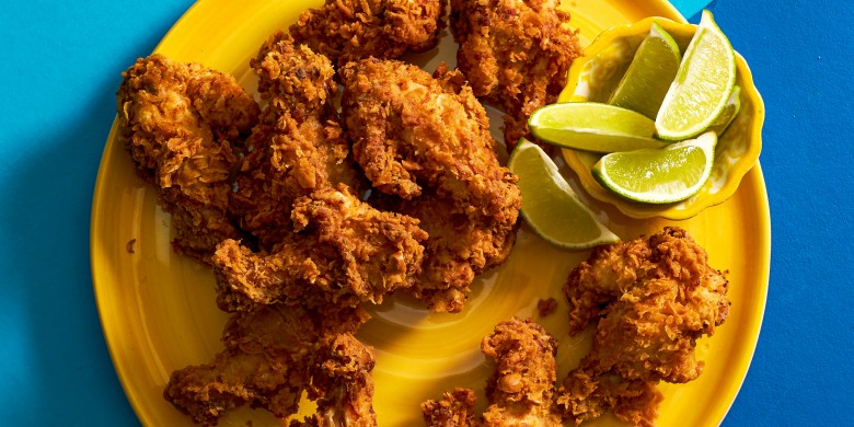 Krokante kip met pinda’s