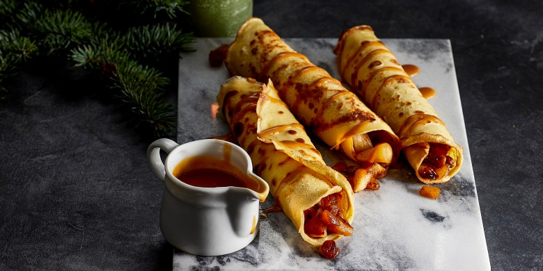 Appelrolletjes met gezouten karamel