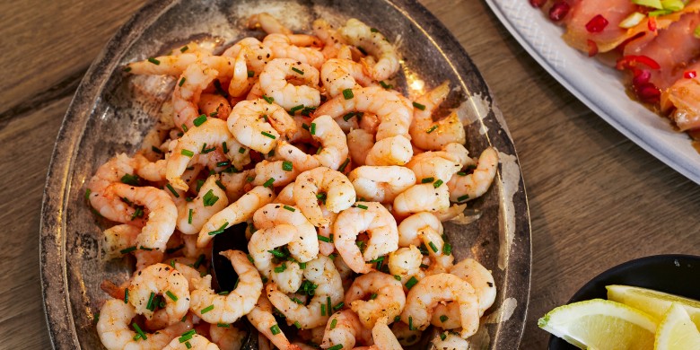 Garnalen met beurre blanc