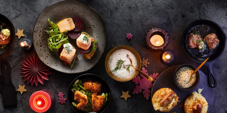 Zalm met biet en dilleroom