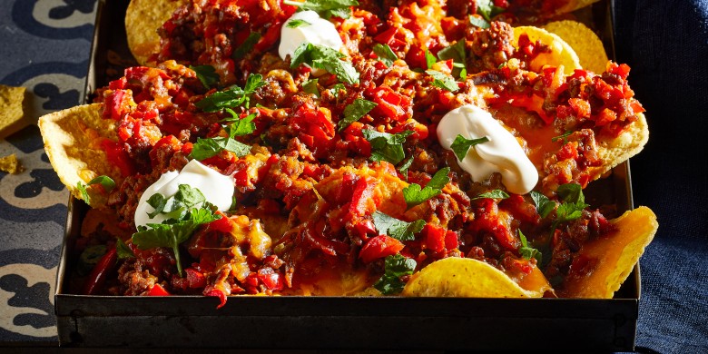 Chiligehakt met chips