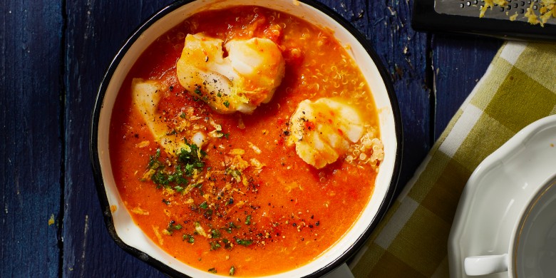 Tasty vissoep met saffraan en quinoa