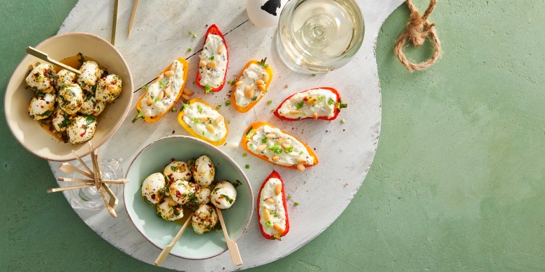 Snackpaprika’s met kruidenricotta