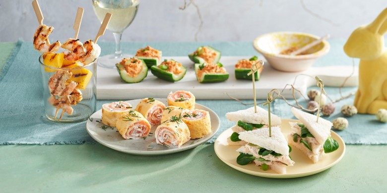 Omeletrolletjes met gerookte zalm