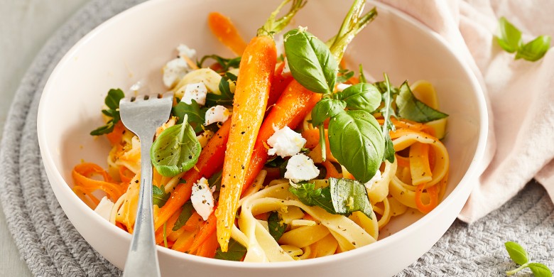 Tagliatelle met bospeen en geitenkaas