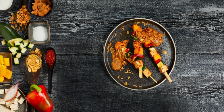 Tofu-saté met pindasaus
