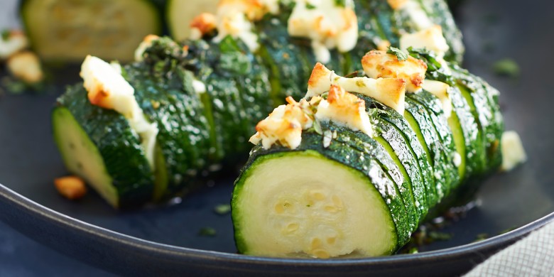 Hasselback-courgette 