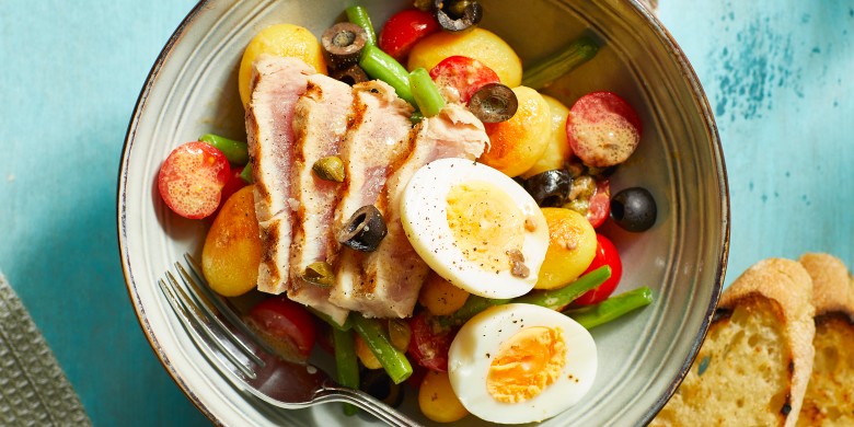 Lauwwarme salade niçoise 