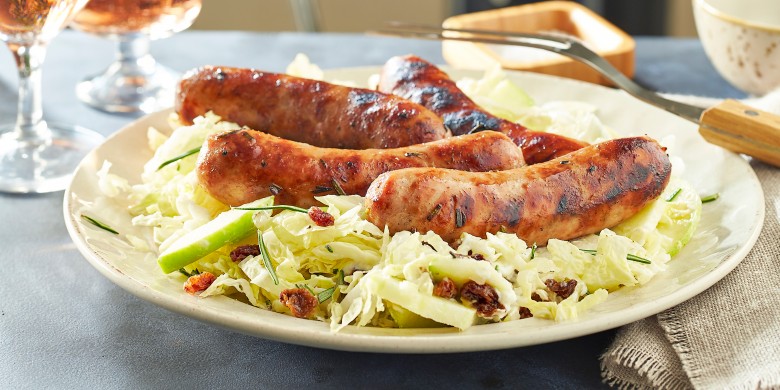 Saucijzen met koolsalade