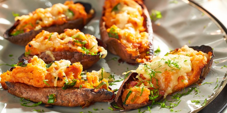 Roasted sweet potato skins